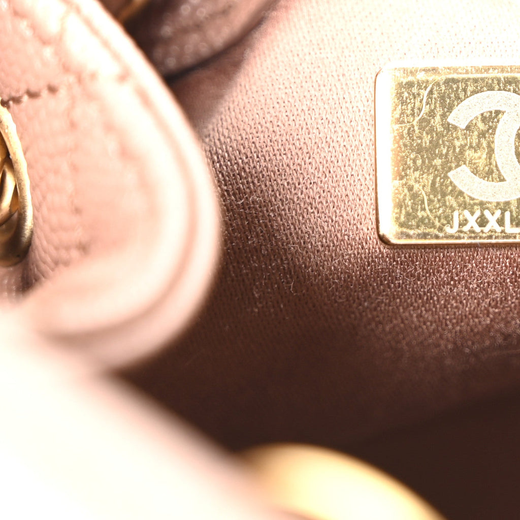 Caviar Quilted Mini Chanel 25 Handbag Brown