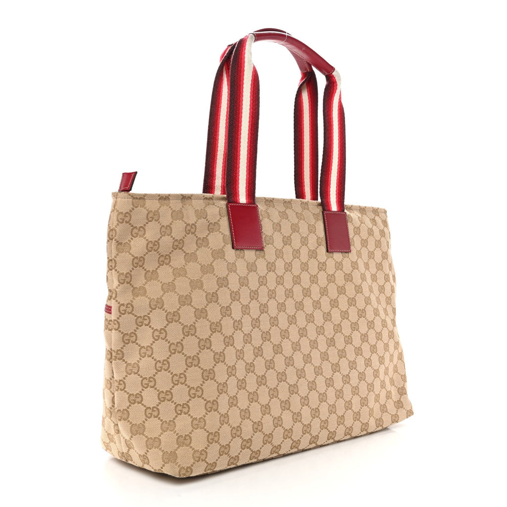 Monogram Web Large Diaper Tote Red