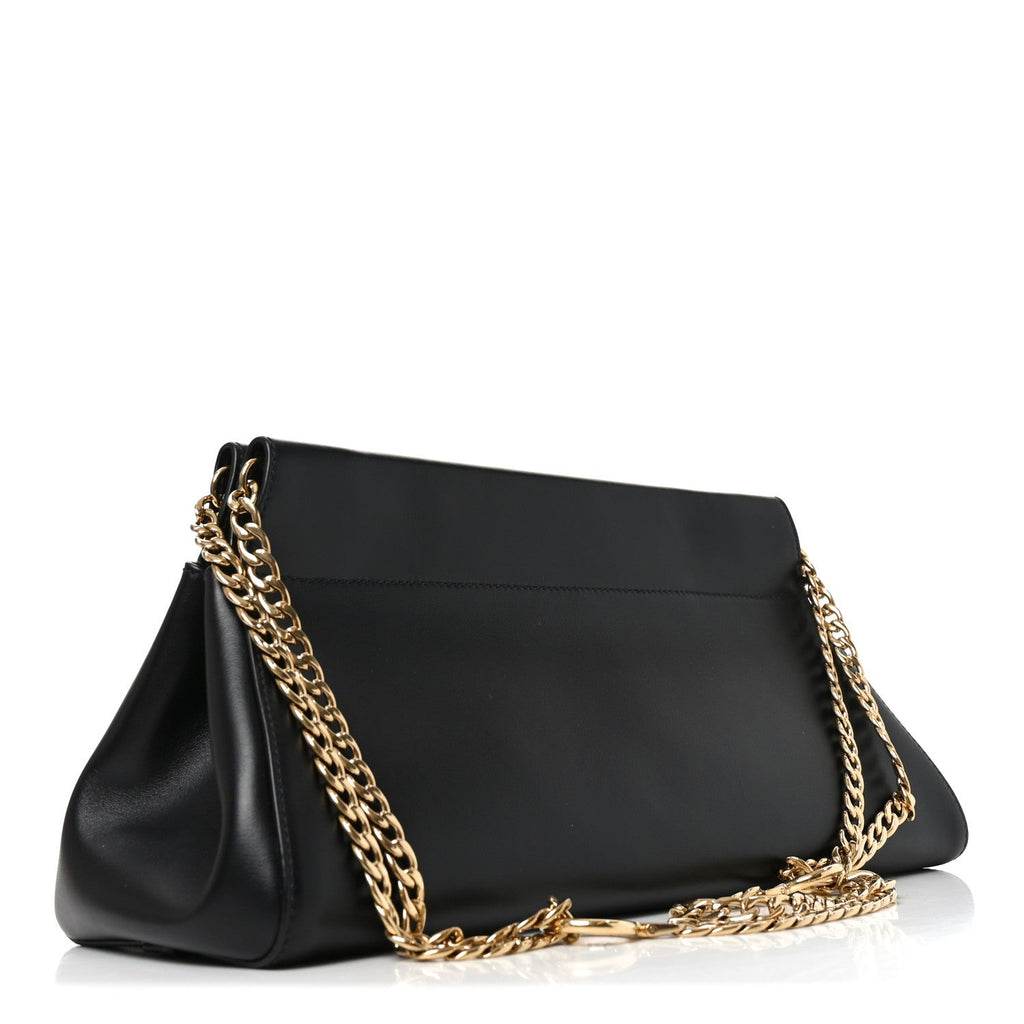 Calfskin Medium Enchaine Bag Black