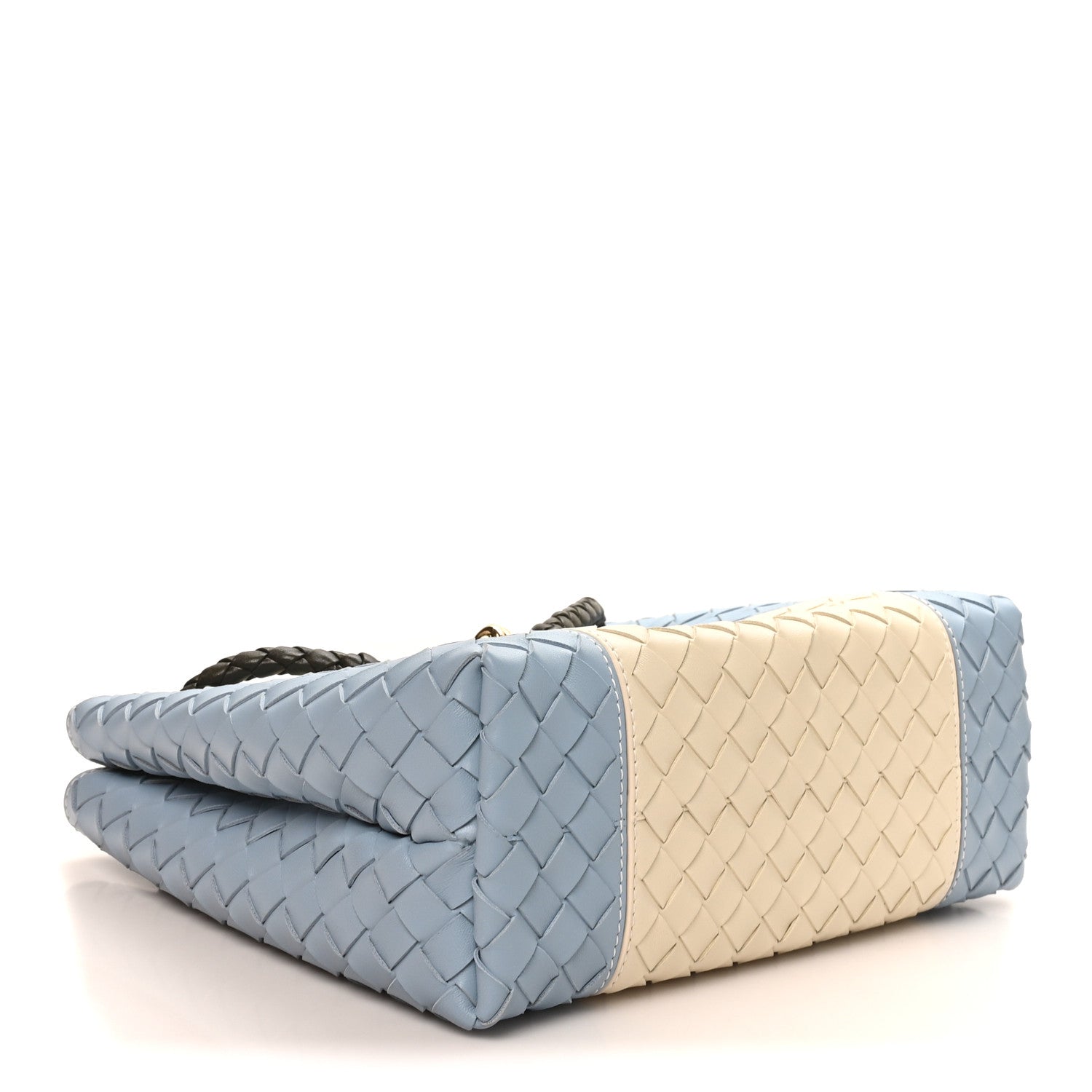 Nappa Intrecciato Medium Andiamo Shoulder Bag Sea Salt Ice Kaki