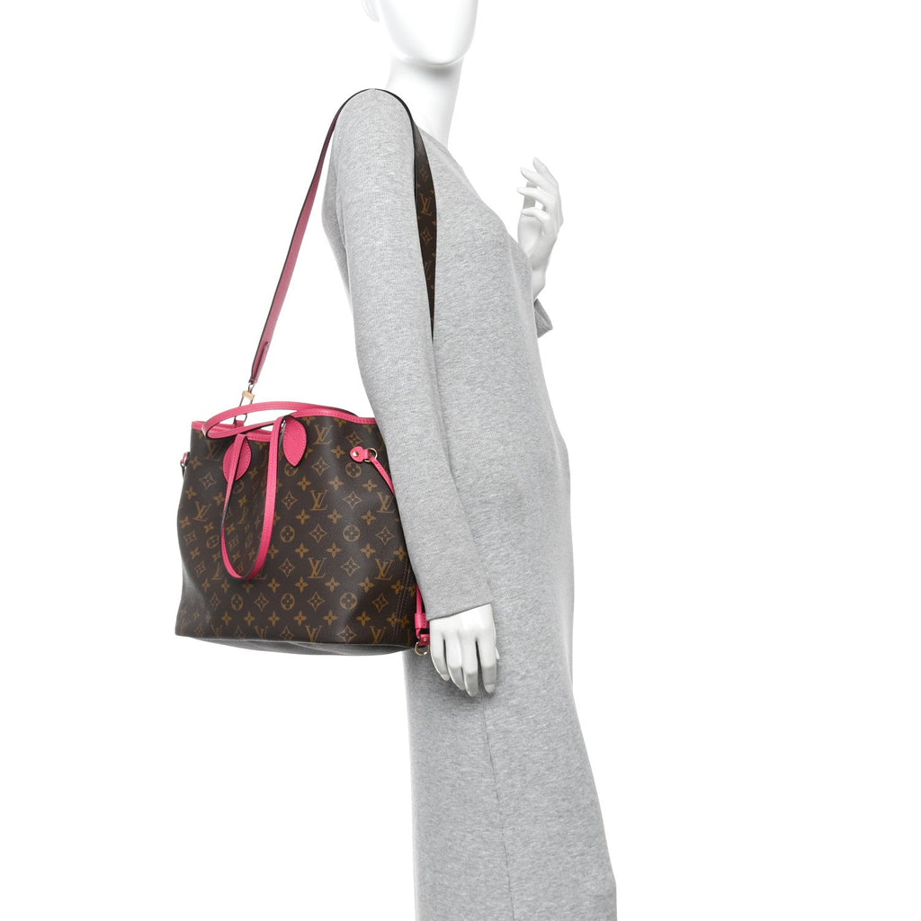Monogram Inside Out Neverfull Bandouliere MM Rose Pondichery