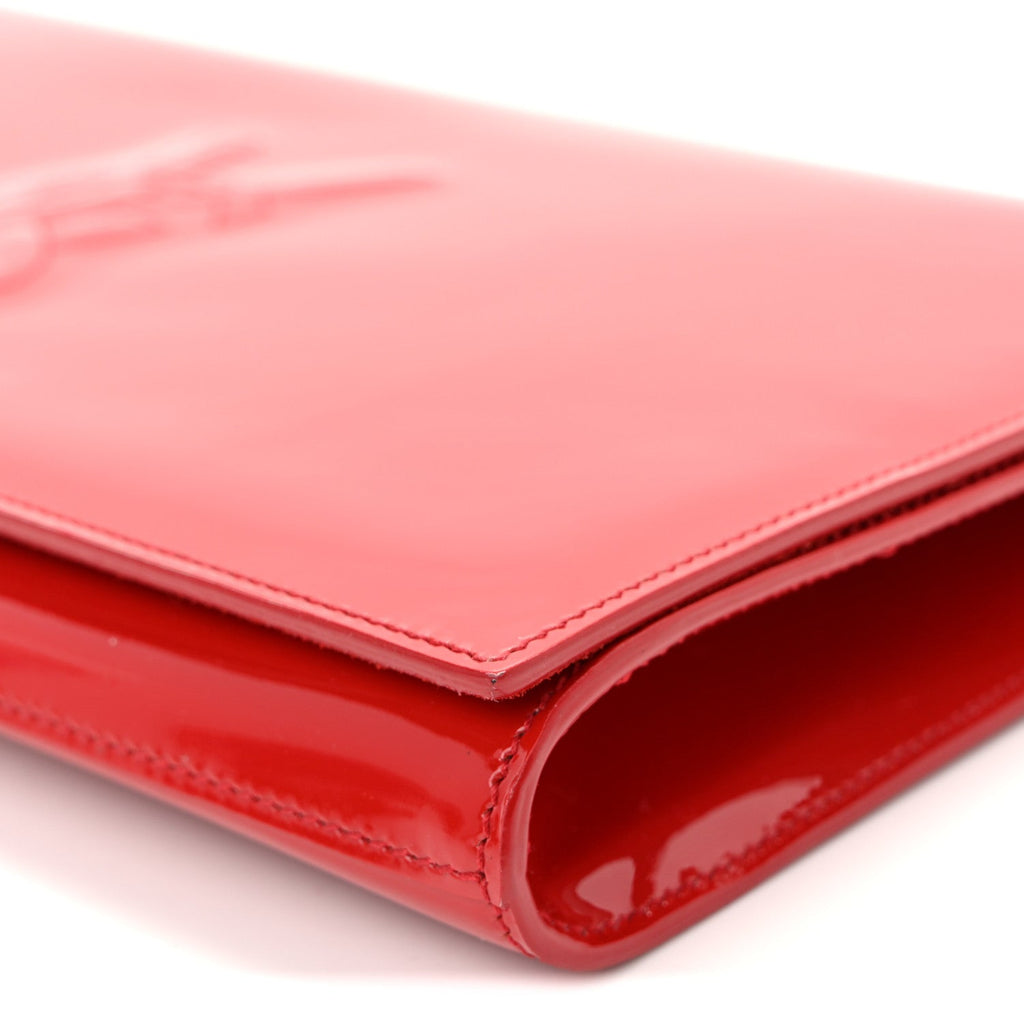 Patent Monogram Large Belle De Jour Clutch Red