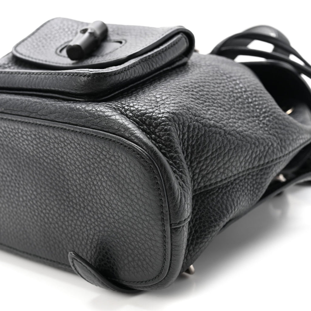 Calfskin Small Bamboo Backpack Black