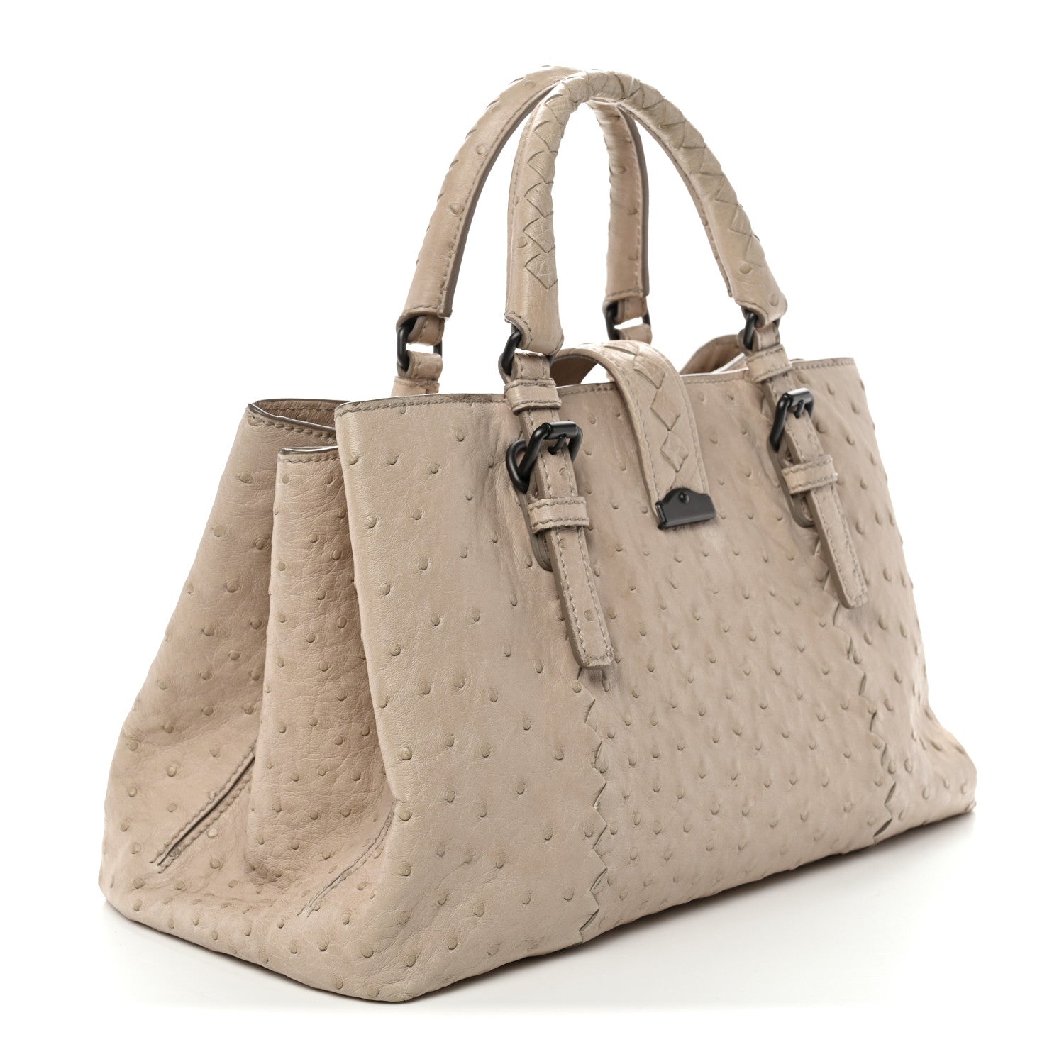 Ostrich Small Roma Tote Limestone