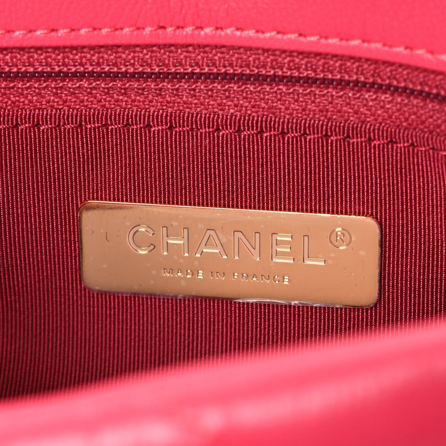Goatskin Quilted Medium Chanel 19 Flap Pink