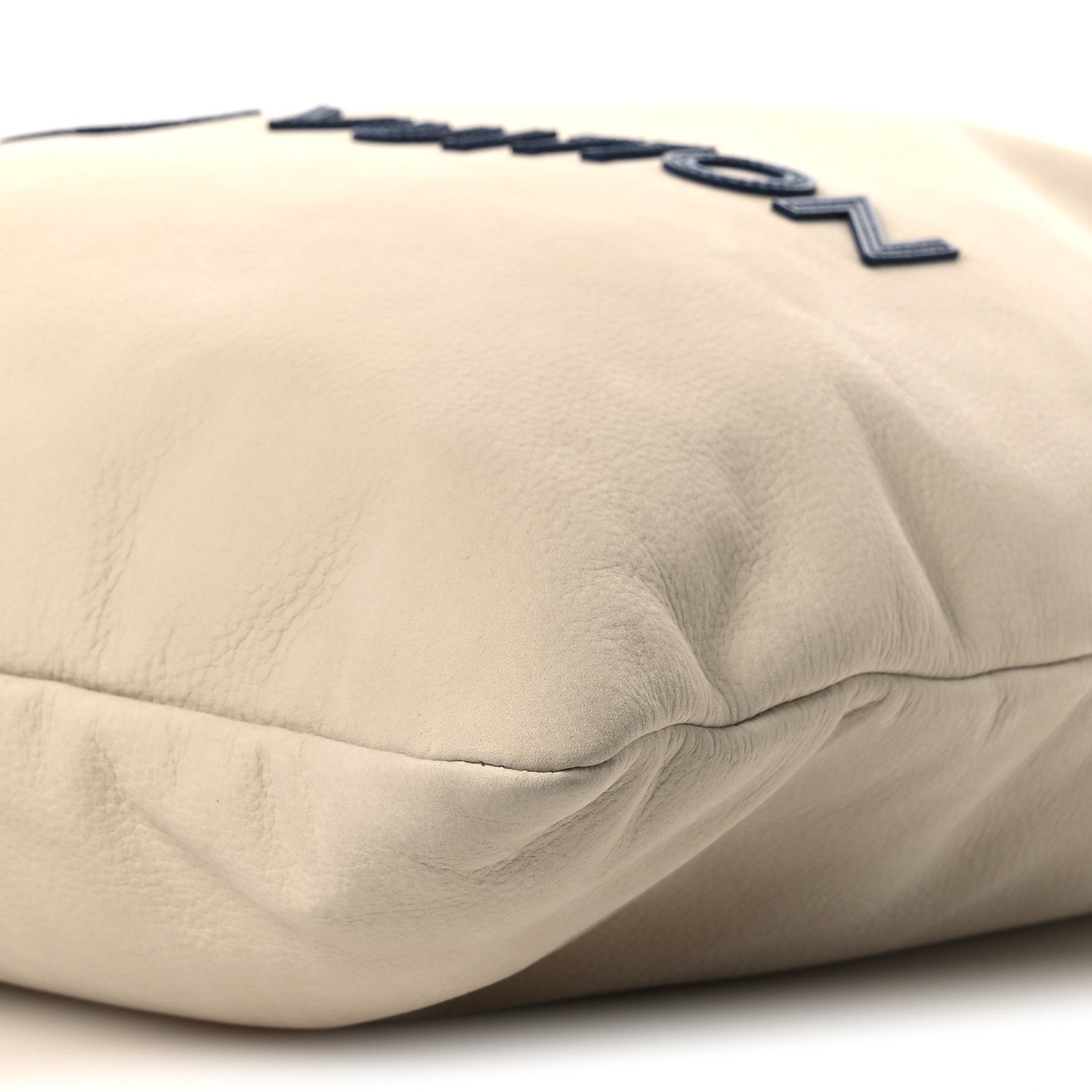 Nubuck Dust Bag Tote Ecru White