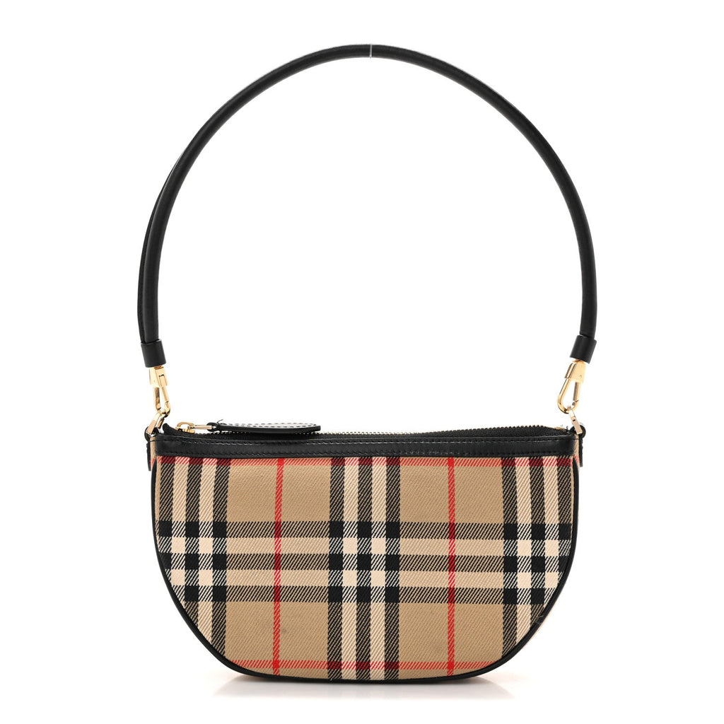Vintage Check Calfskin Olympia Slim Pouch Archive Beige