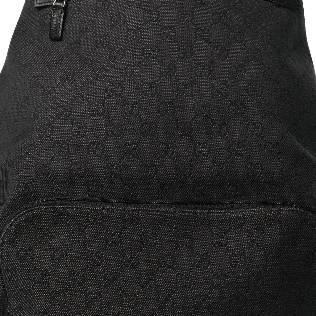 Denim Monogram Medium Backpack Black