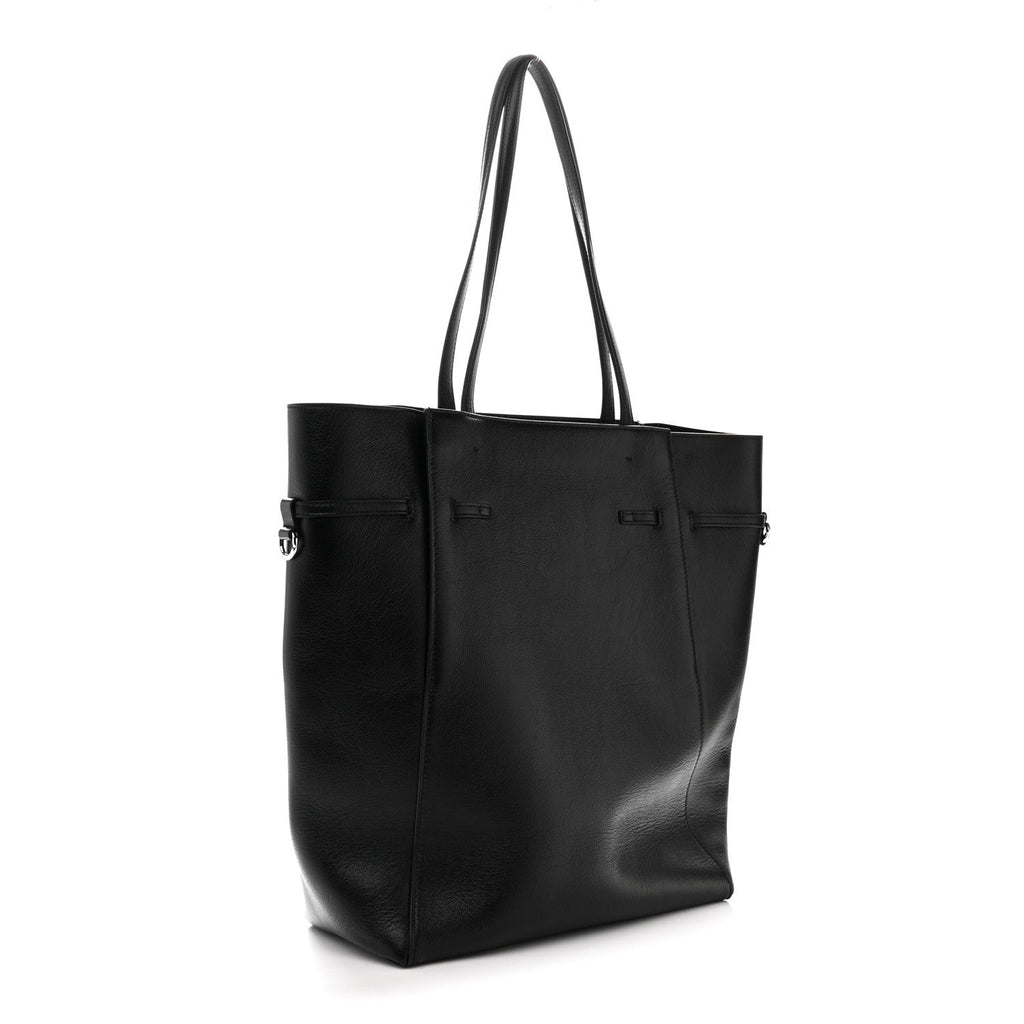 Calfskin Voyou Medium North South Tote Black