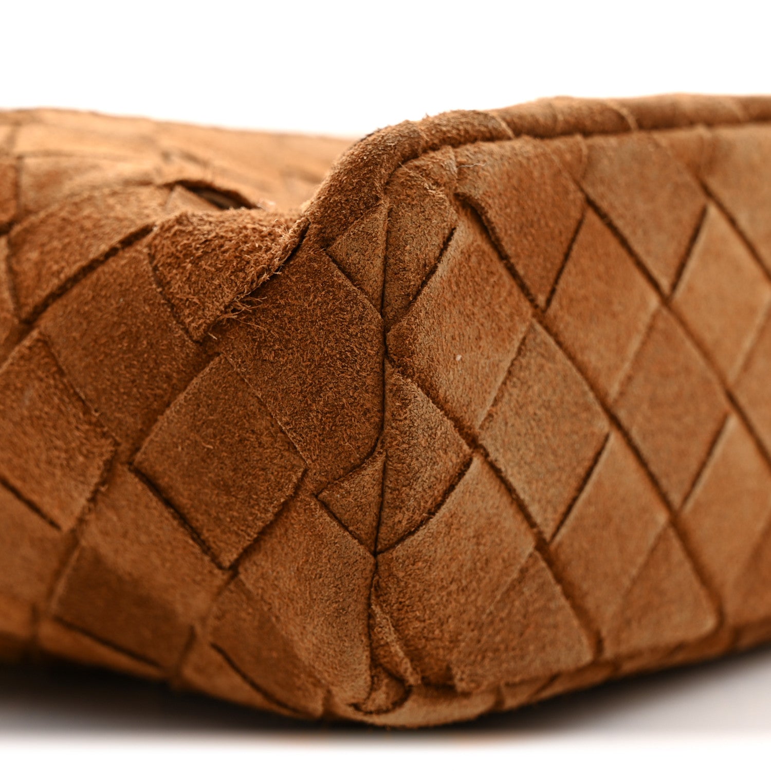 Suede Intrecciato Bang Bang Vanity Case Amber