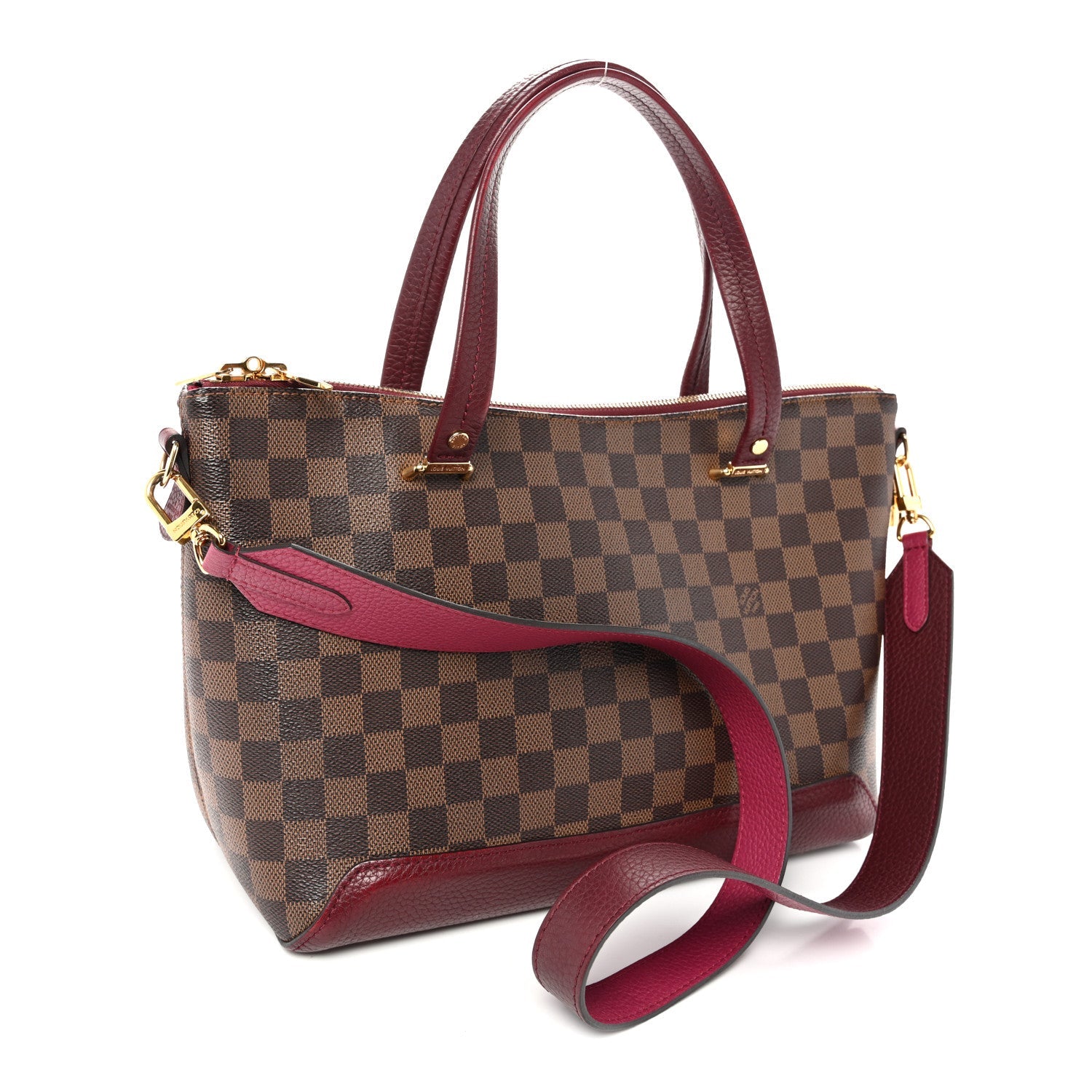 Damier Ebene Cuir Taurillon Hyde Park Fuchsia