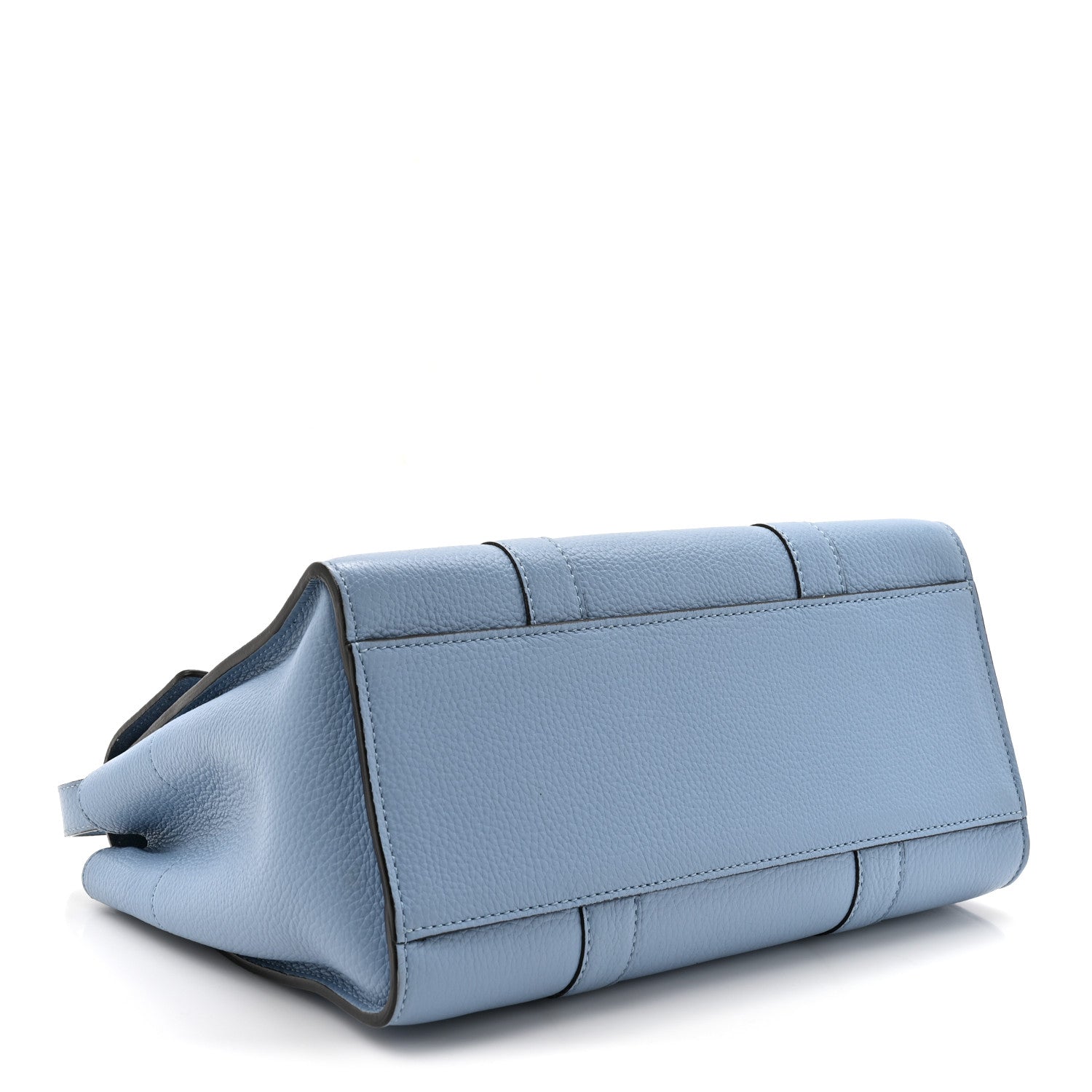 Classic Grain Calfskin Small Bayswater Porcelain Blue