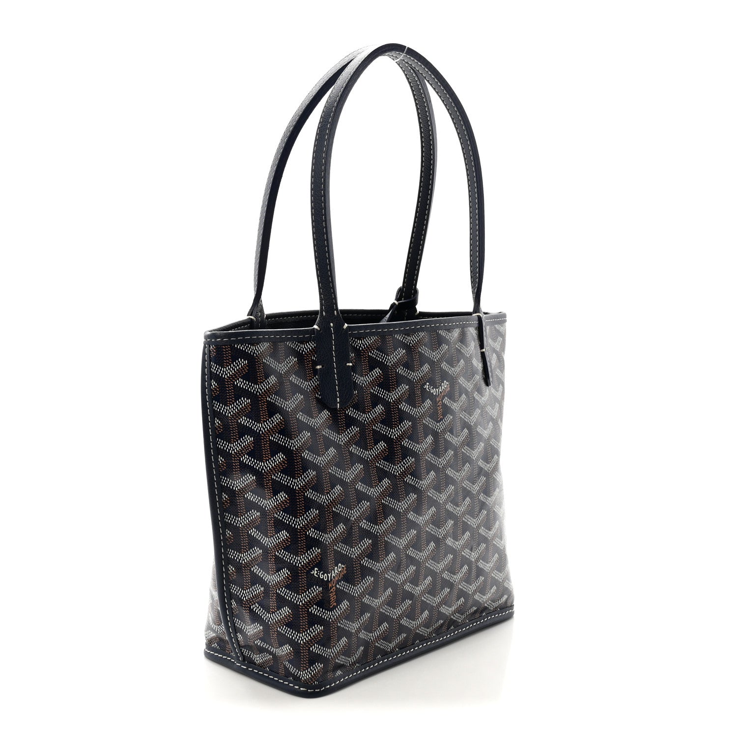 Goyardine Reversible Mini Anjou Navy