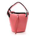 Supple Calfskin Small Bucket Bag Bright Coral Pink