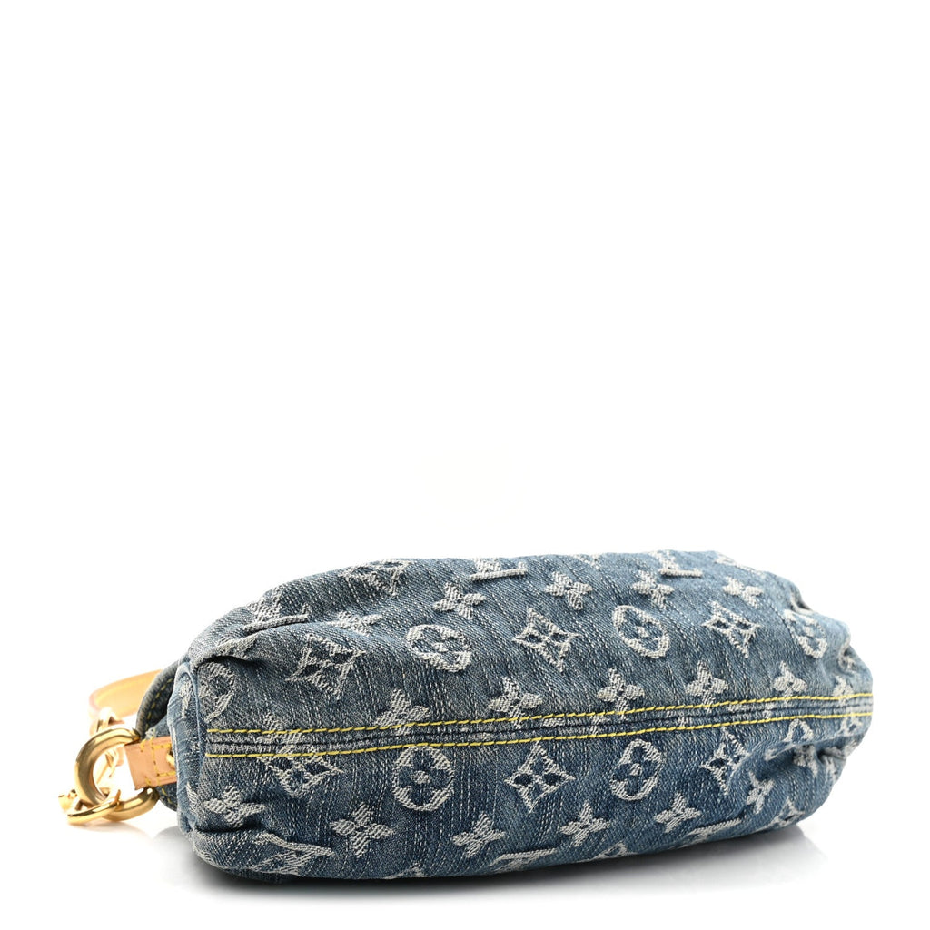 Monogram Denim Mini Pleaty Blue