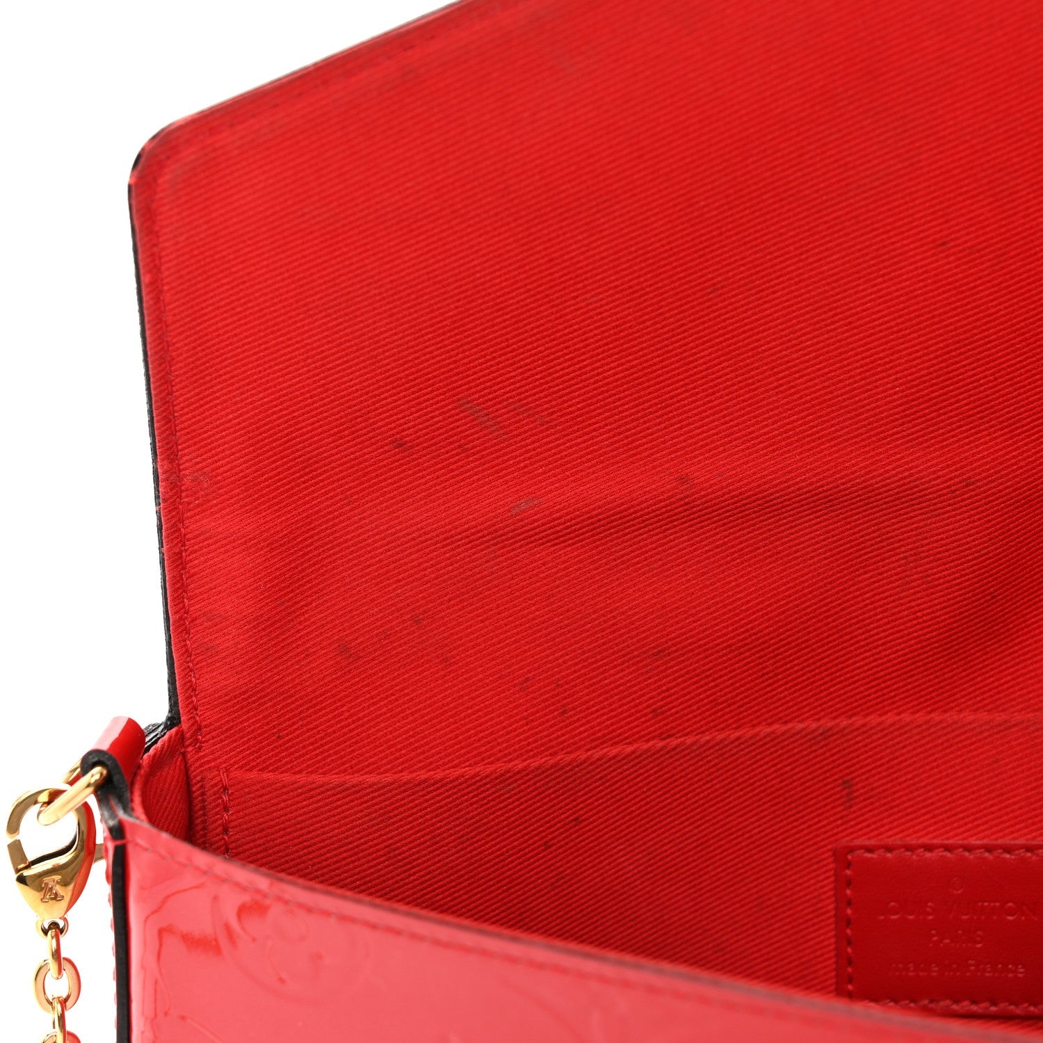 Vernis Felicie Pochette Chain Wallet Cherry