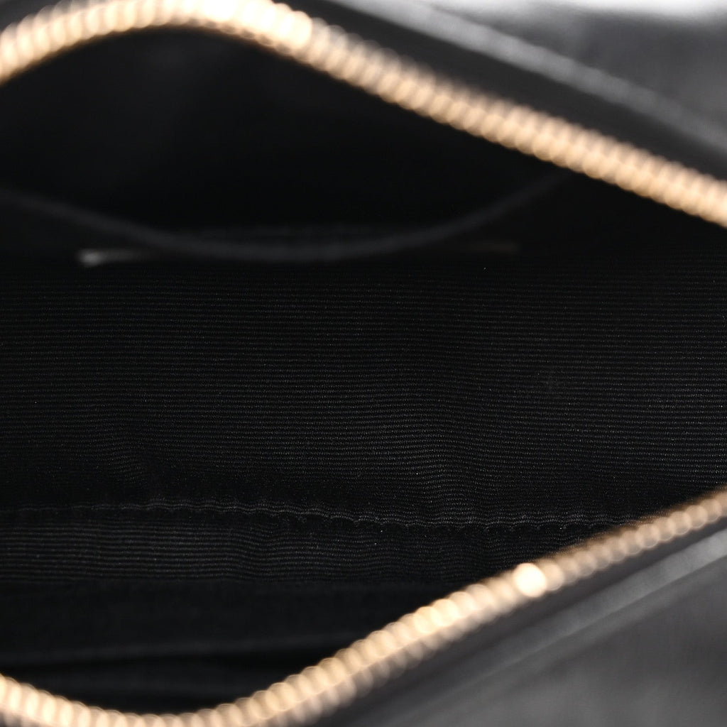Calfskin Matelasse Monogram Lou Belt Bag Black