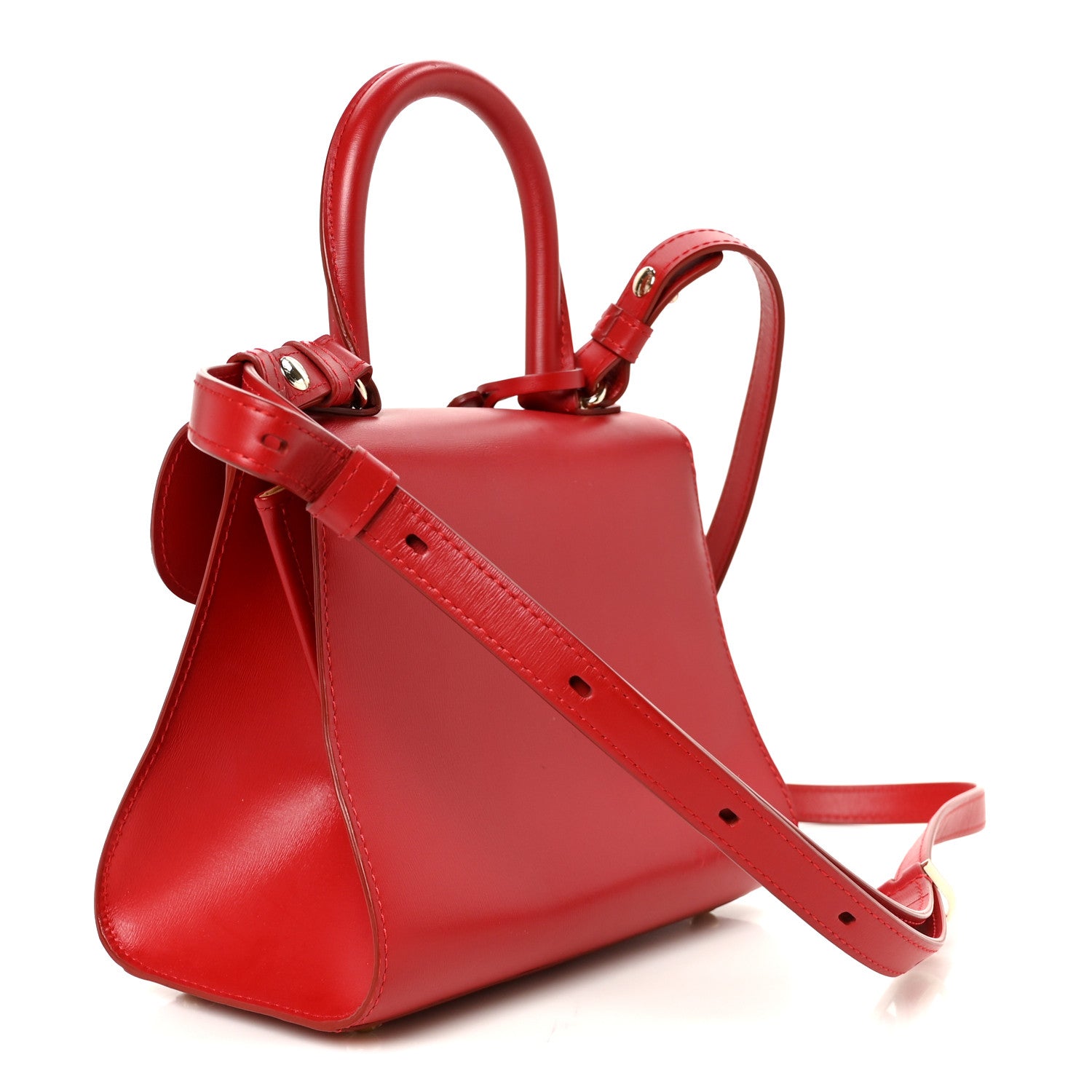 Box Calfskin Mini Brillant Satchel Red