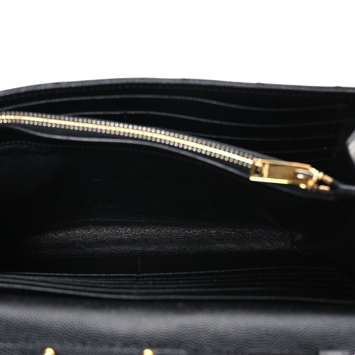 Grain De Poudre Matelasse Chevron Monogram Chain Wallet Black