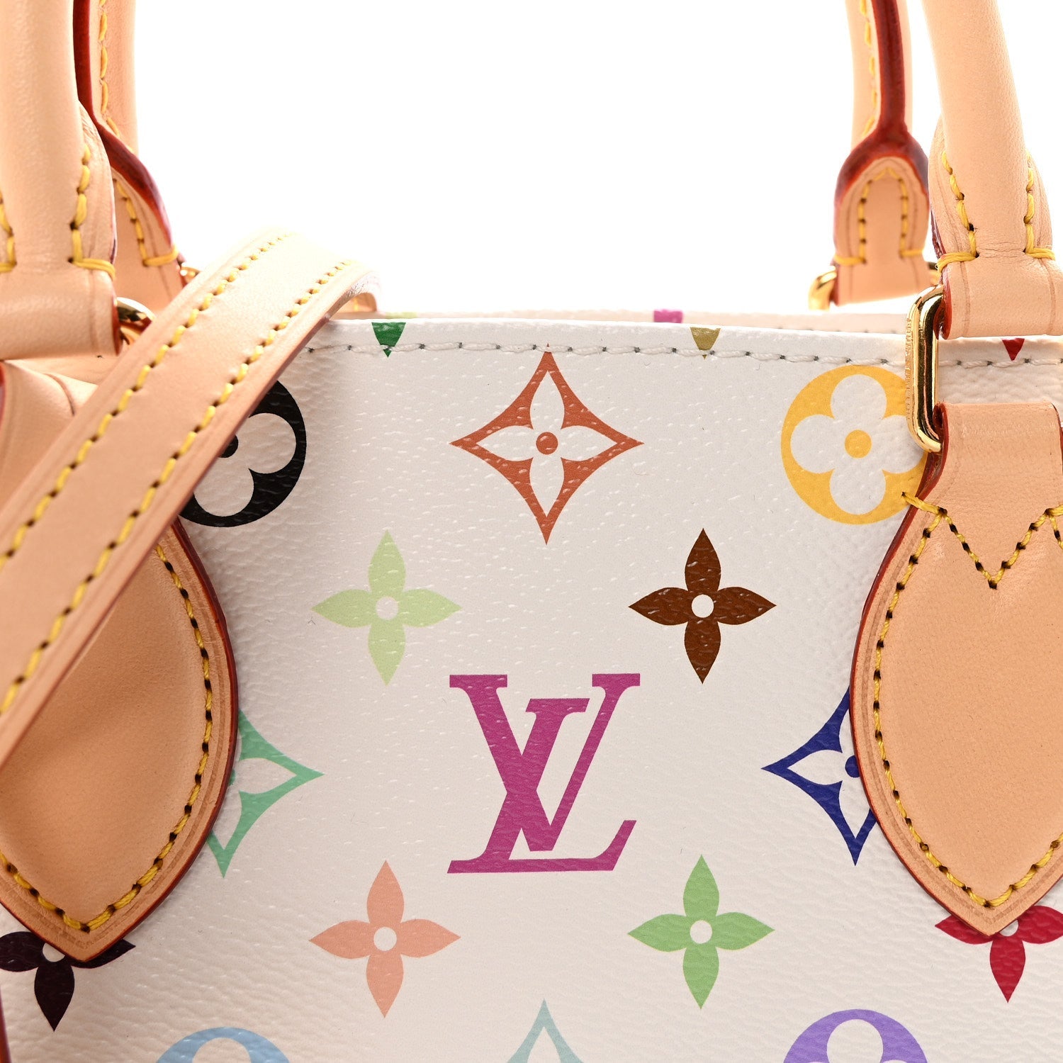 LV X TM Monogram Multicolor Onthego PM White White