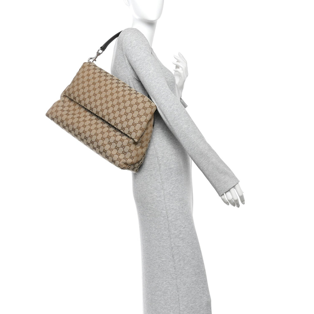 GG Monogram Large Crossbody Bag Dark Brown