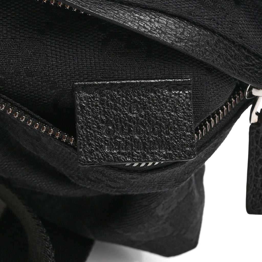 GG Monogram Double Pocket Belt Bag Black