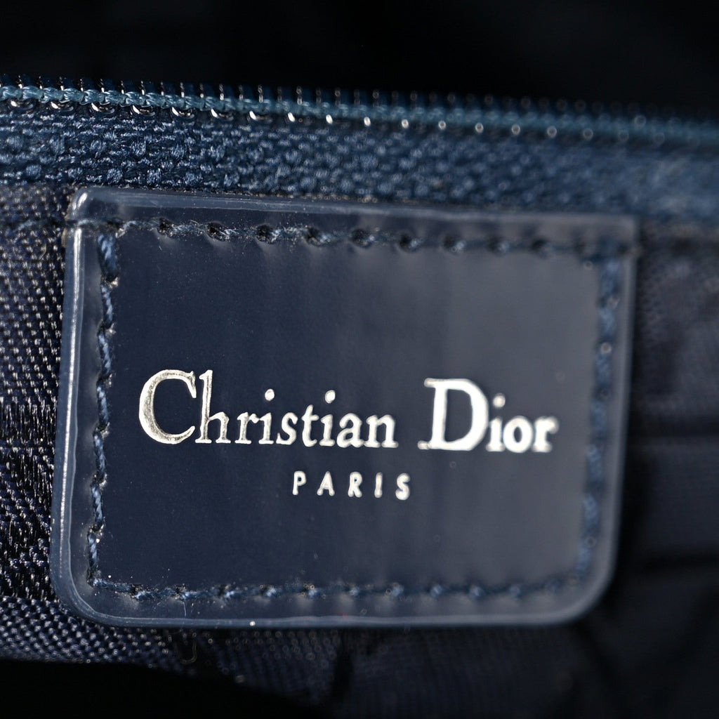 Denim Cannage Medium Lady Dior Blue Black Blue Black