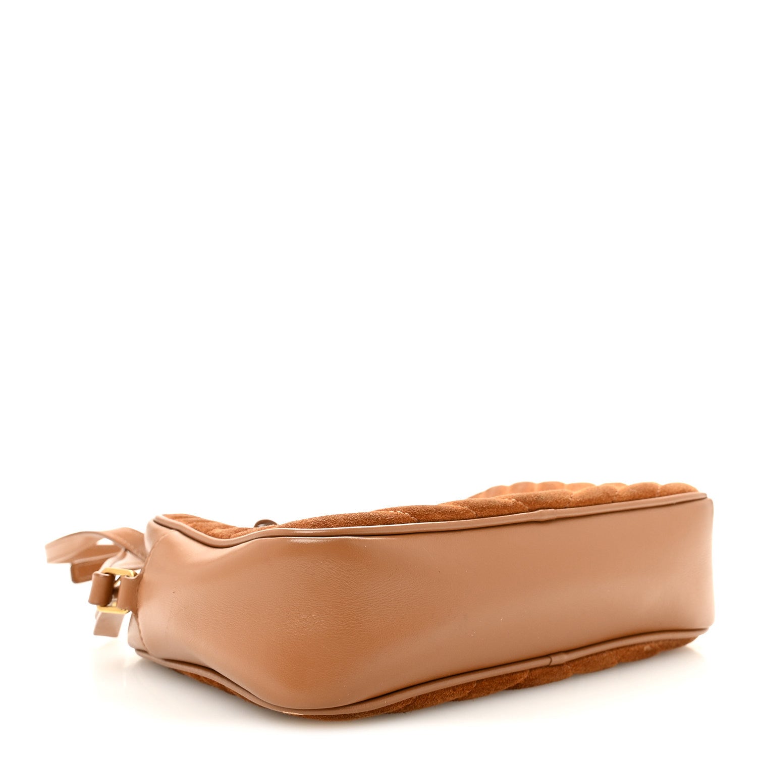 Suede Matelasse Monogram Lou Camera Bag Cinnamon