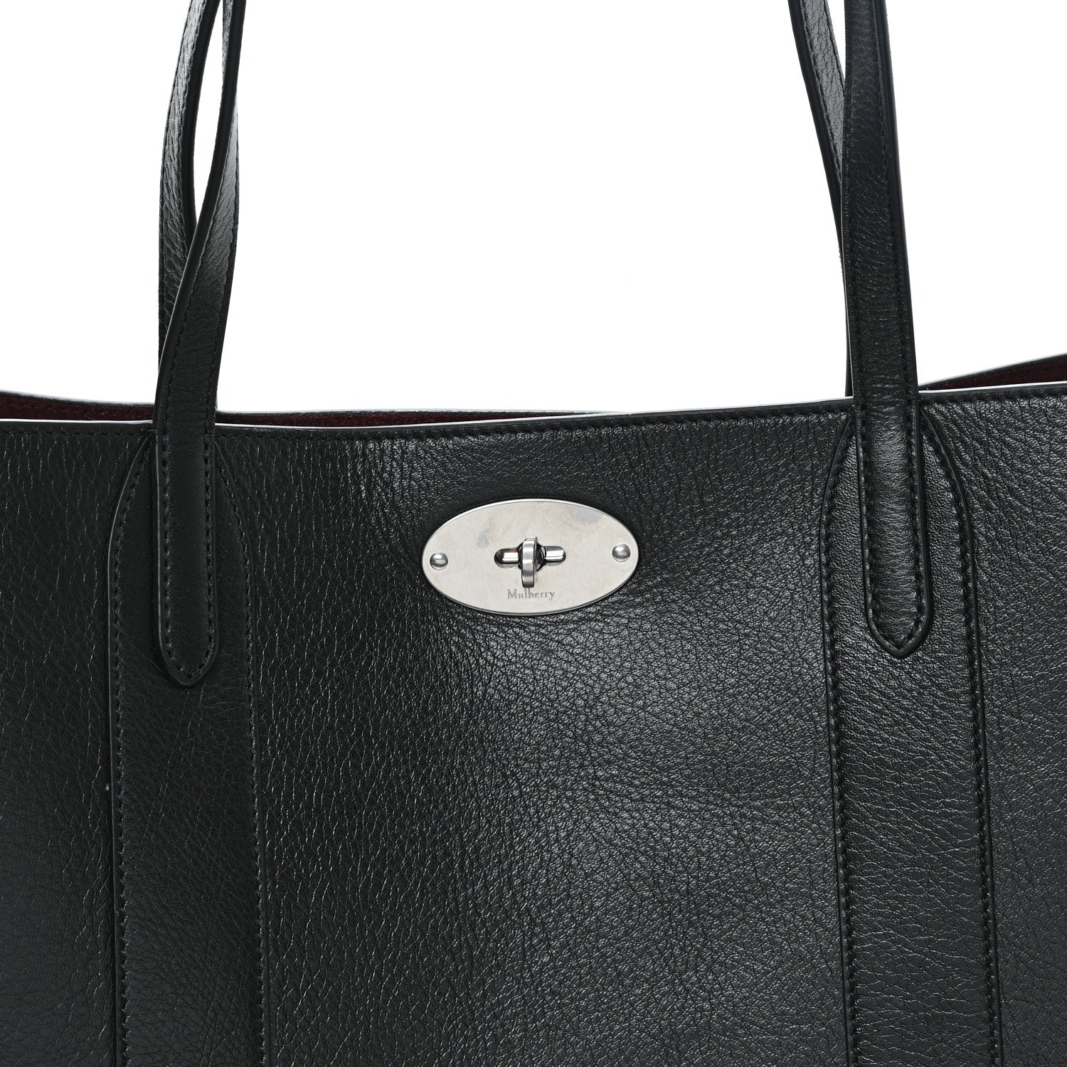 High Shine Grain Bayswater Tote Black