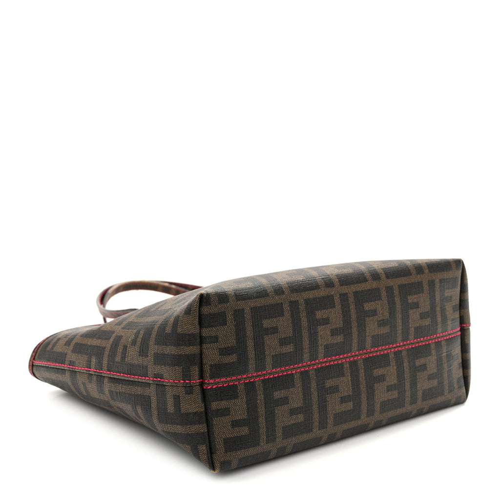 Zucca Spalmati Vitello FF Mini Roll Tote Tobacco Pink