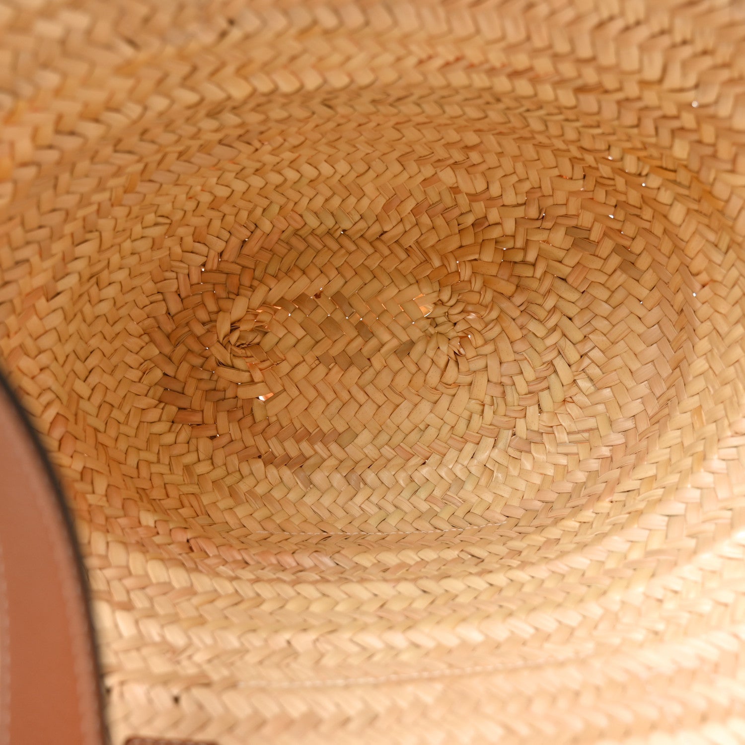 Raffia Small Basket Tote Bag Natural Tan