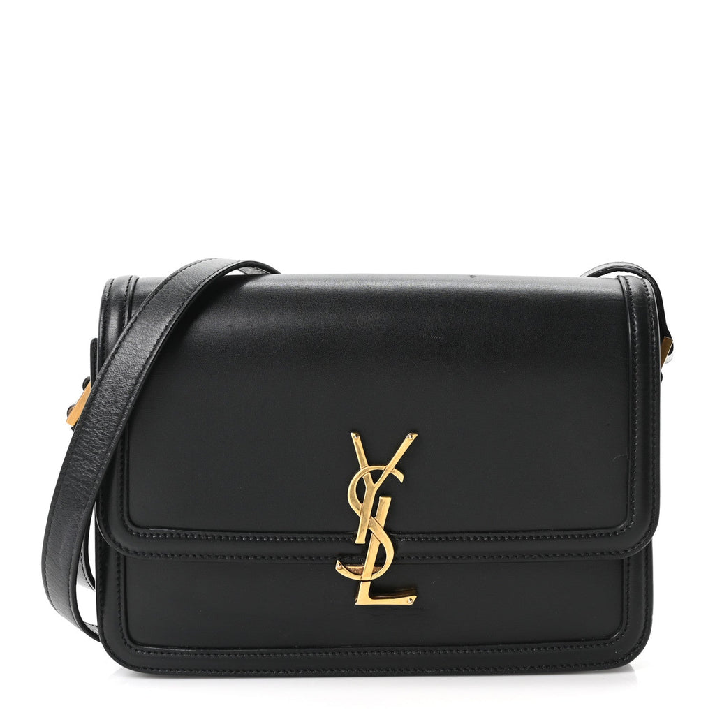 Box Calfskin Monogram Medium Solferino Satchel Black