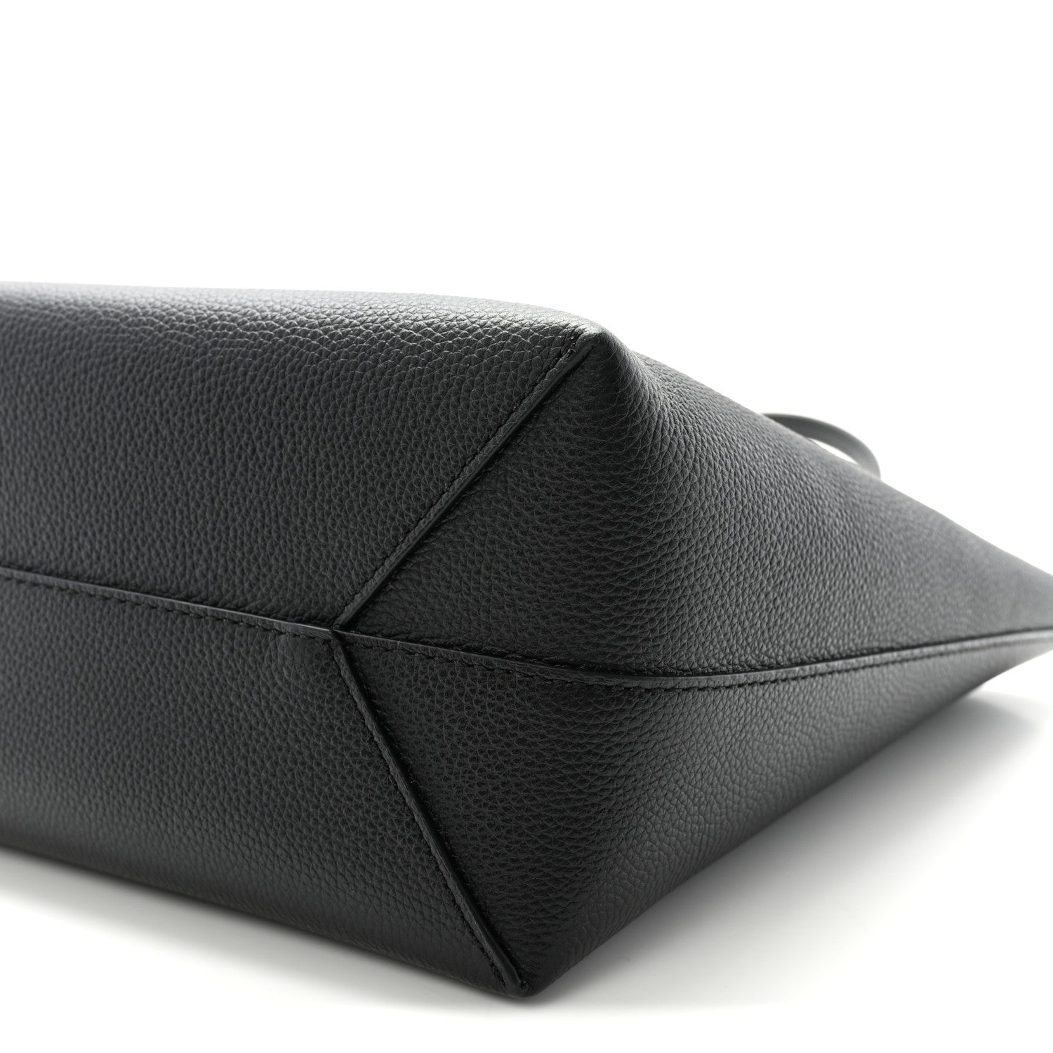 Grained Calfskin Mini Himmel Shopper Tote Black