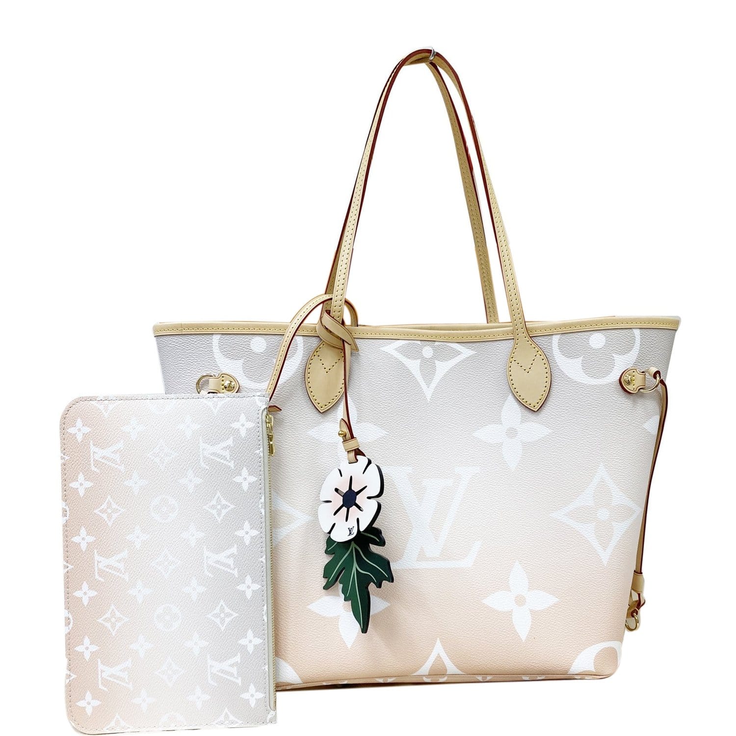LOUIS VUITTON Neverfull MM Pool Monogram Giant Tote Shoulder Bag Brume