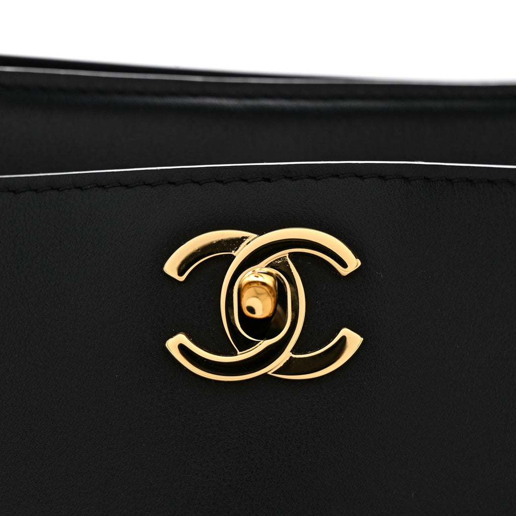 Calfskin Archetype Small Shopping Tote Black