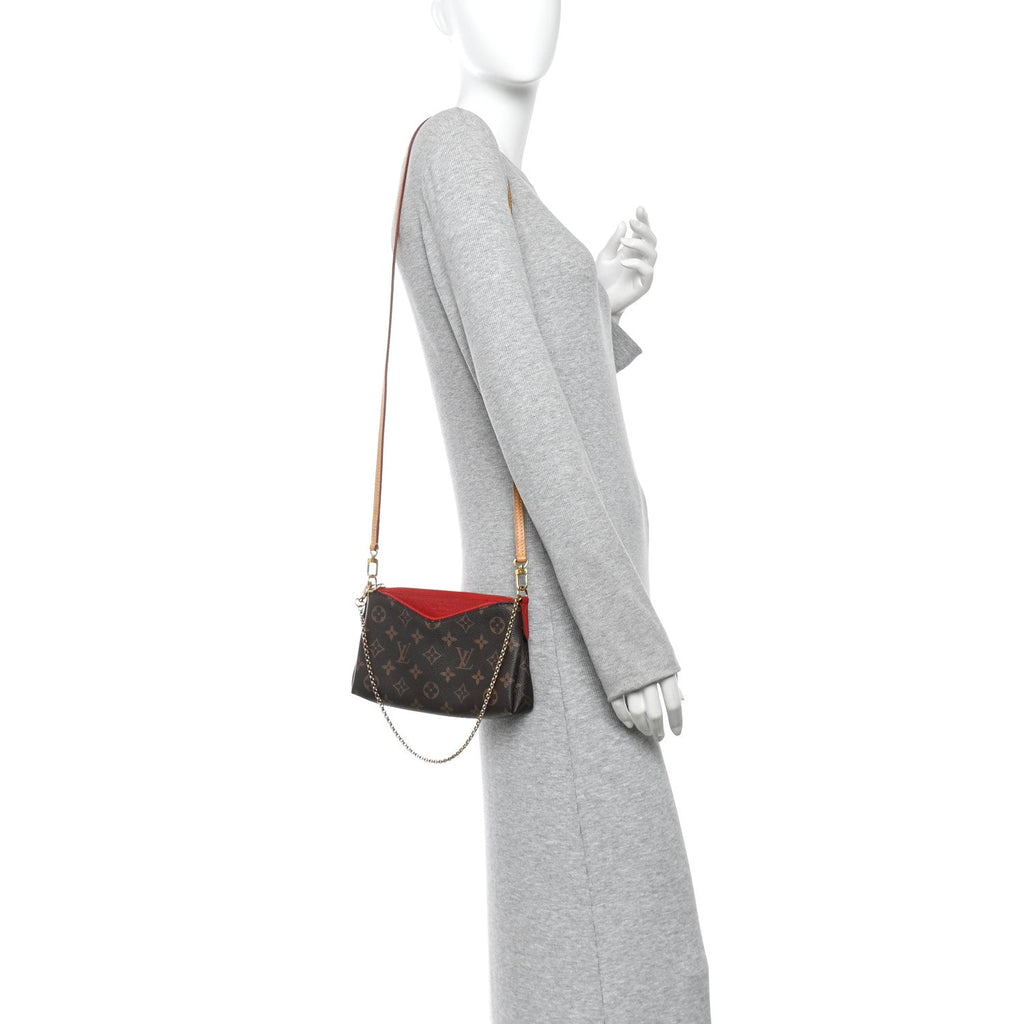 Monogram Pallas Clutch Cherry
