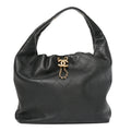 Calfskin Quilted Small Maxi Hobo Black