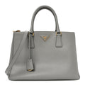 Saffiano Medium Galleria Double Zip Tote Marmo