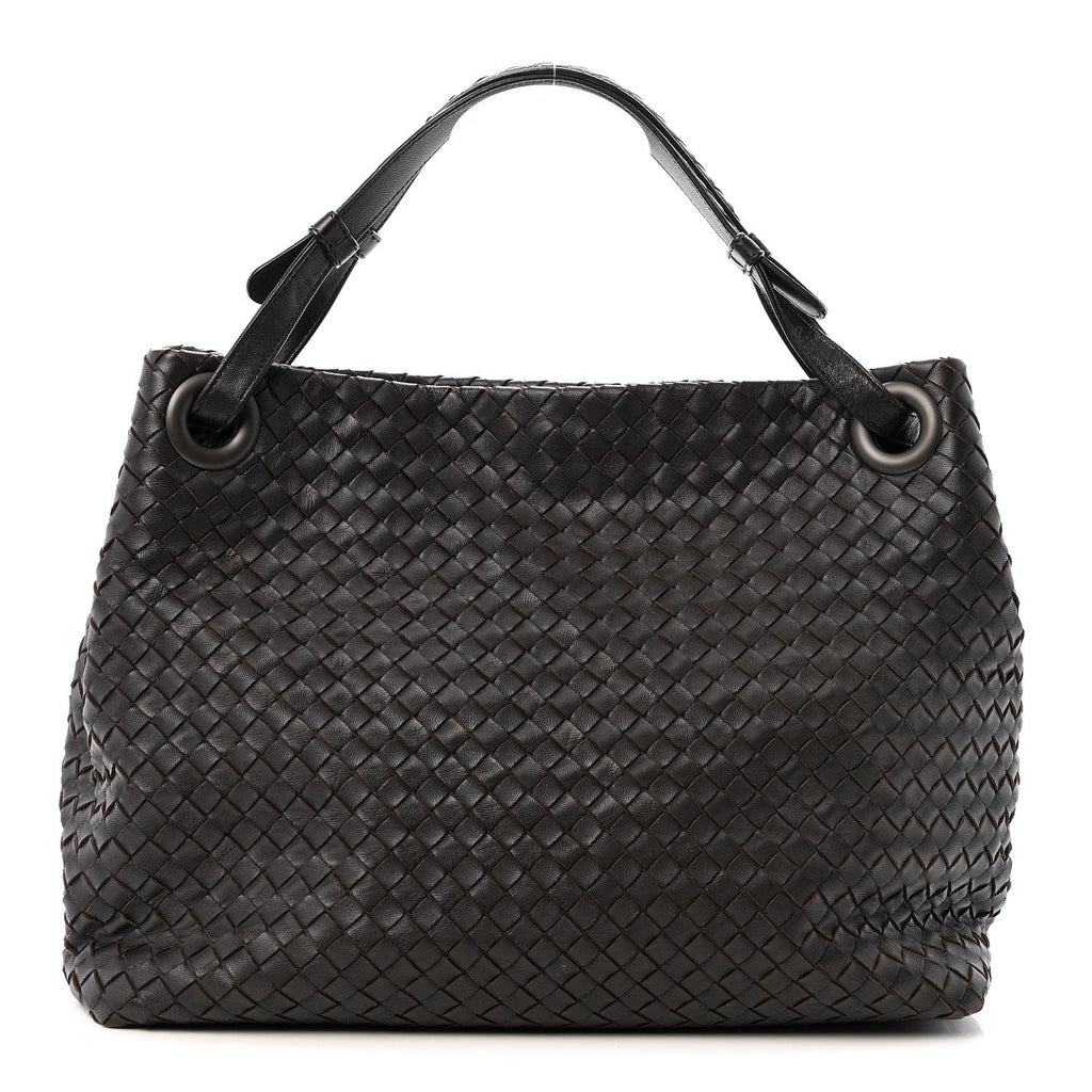 Nappa Intrecciato Garda Bag Ebano