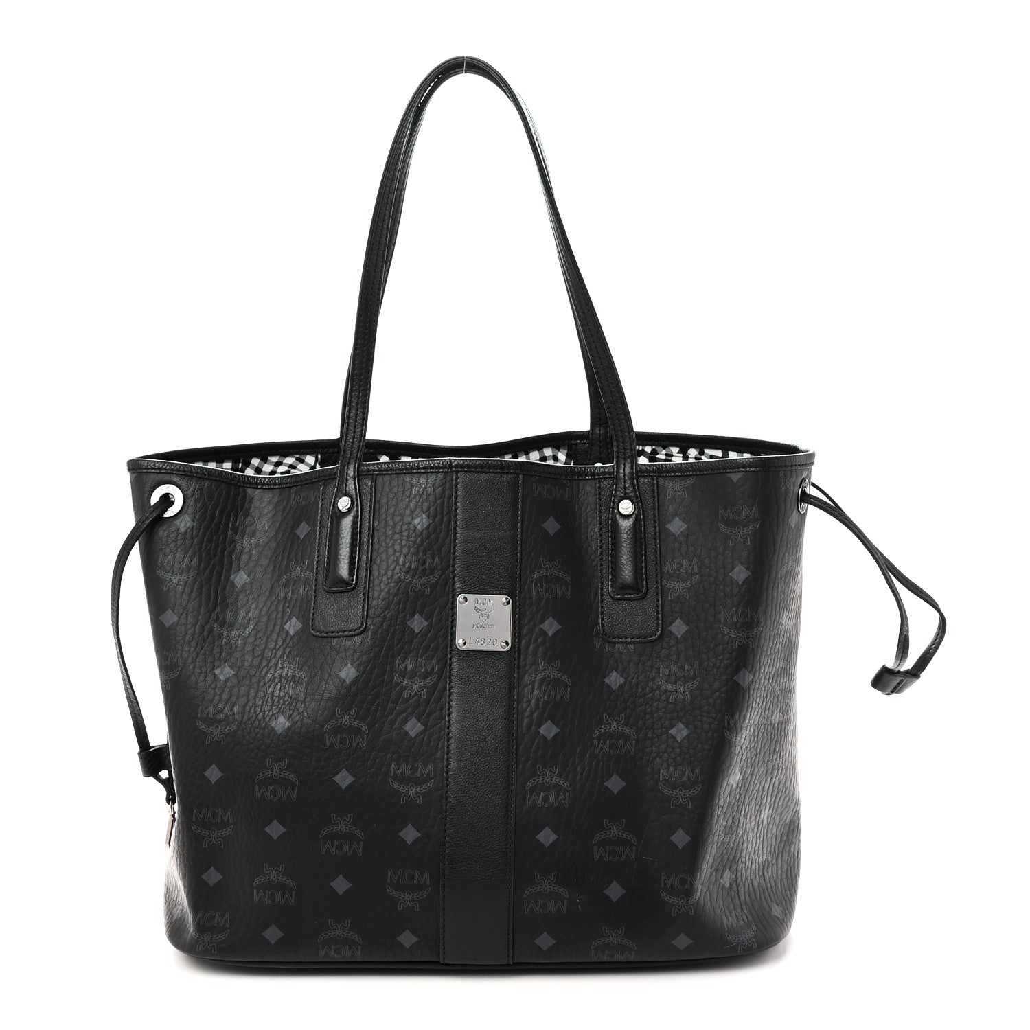 Visetos Medium Liz Reversible Shopper Tote Black
