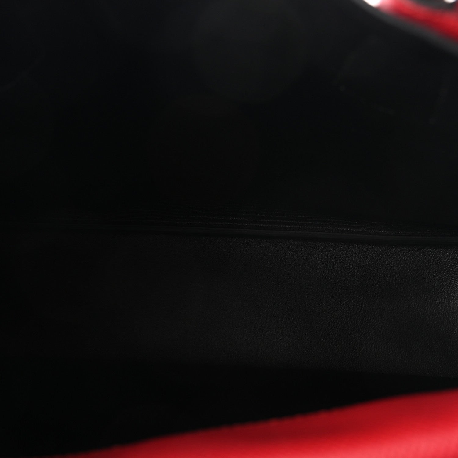 Saffiano Cuir Medium Double Bag Fuoco
