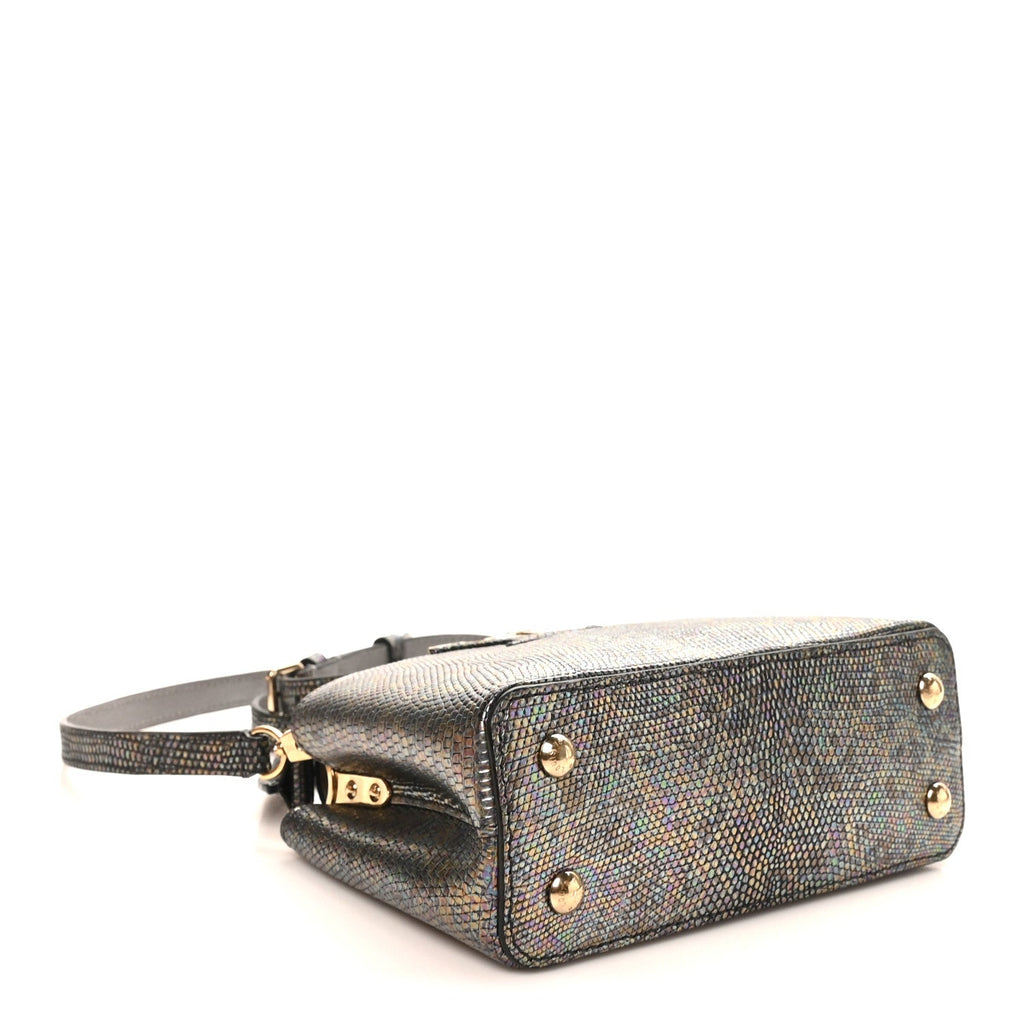 Lizard Capucines Mini Bleu Petrole