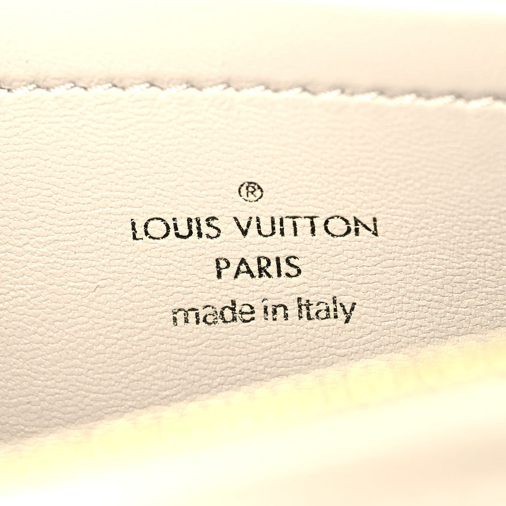 Lambskin Embossed Monogram Pochette Coussin Crossbody Creme