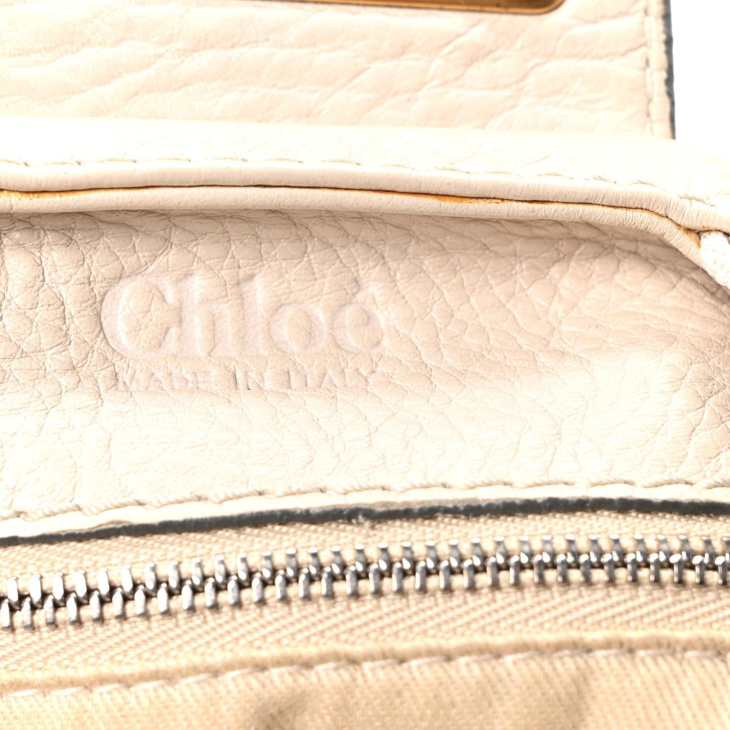 Calfskin Paddington Front Pocket Tote Creme