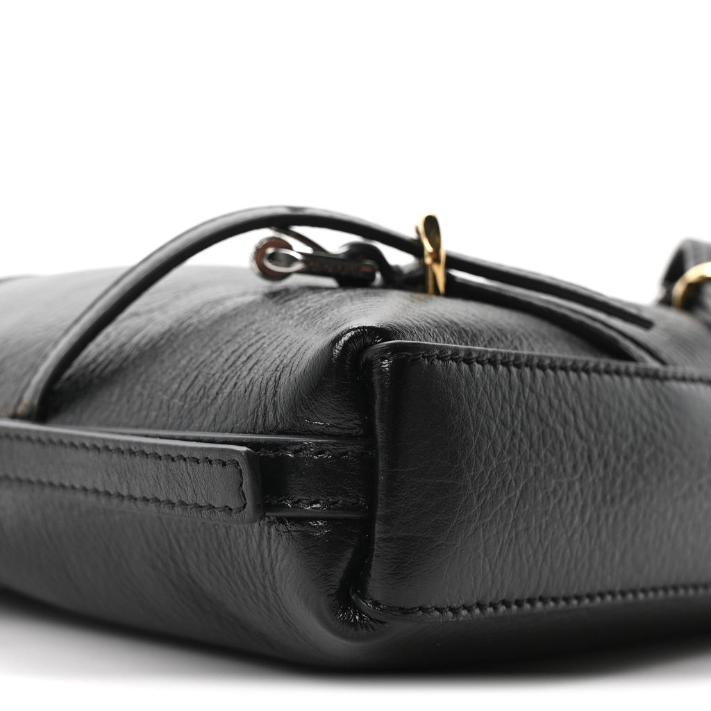 Tumbled Calfskin Nano Voyou Bag Black