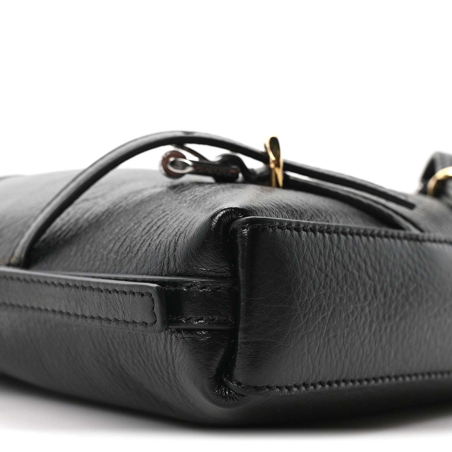 Tumbled Calfskin Nano Voyou Bag Black