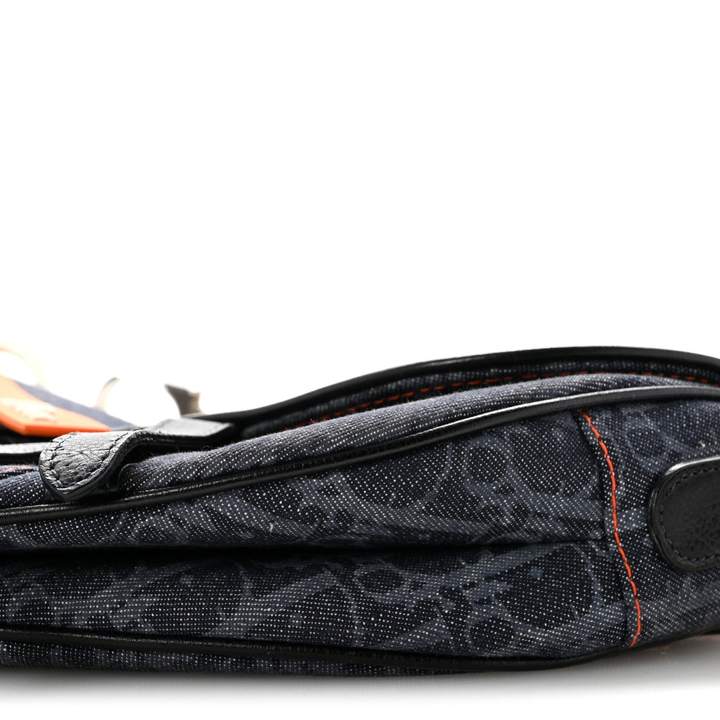 Denim Monogram Flight Saddle Bag