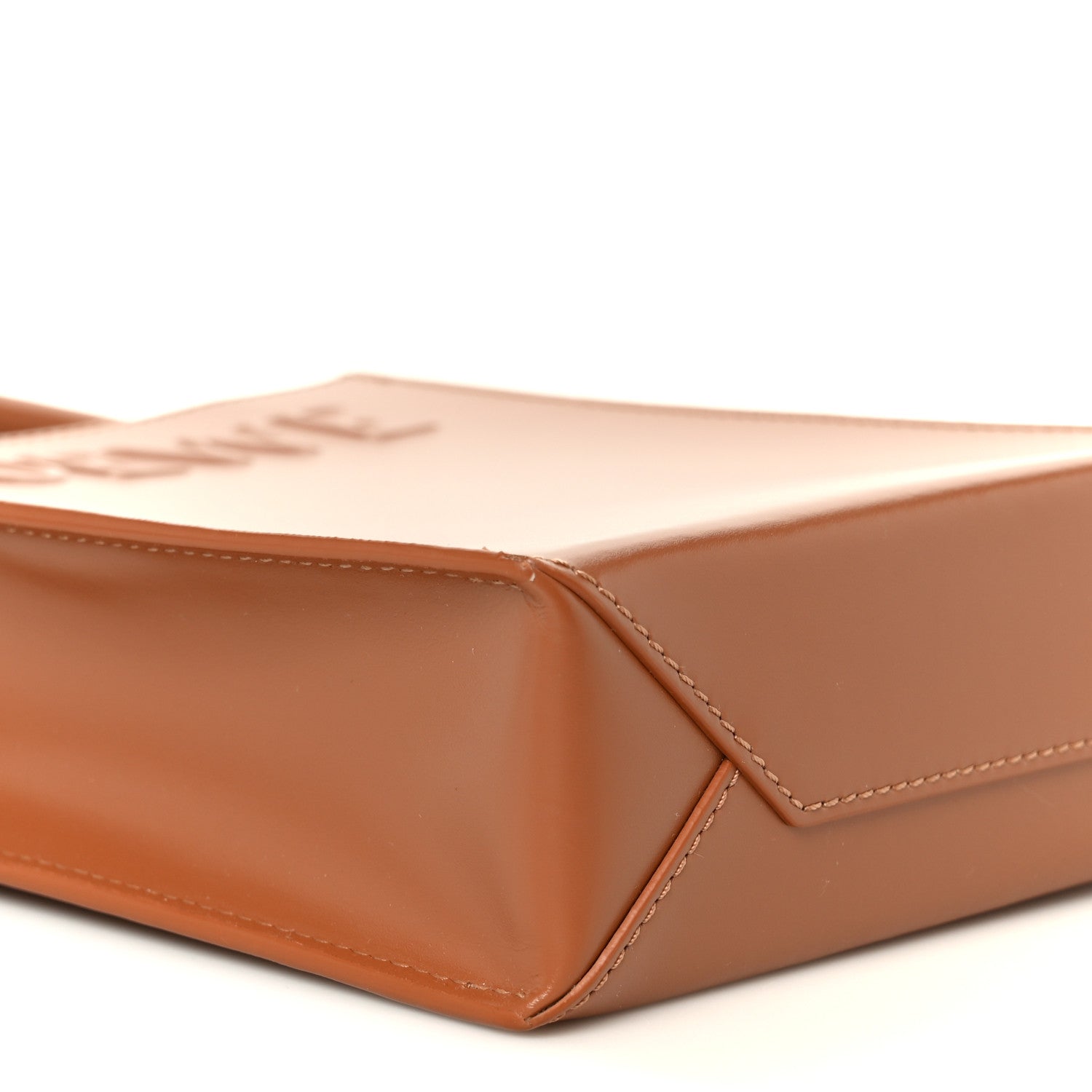 Smooth Calfskin Logo Small A5 Tote Tan