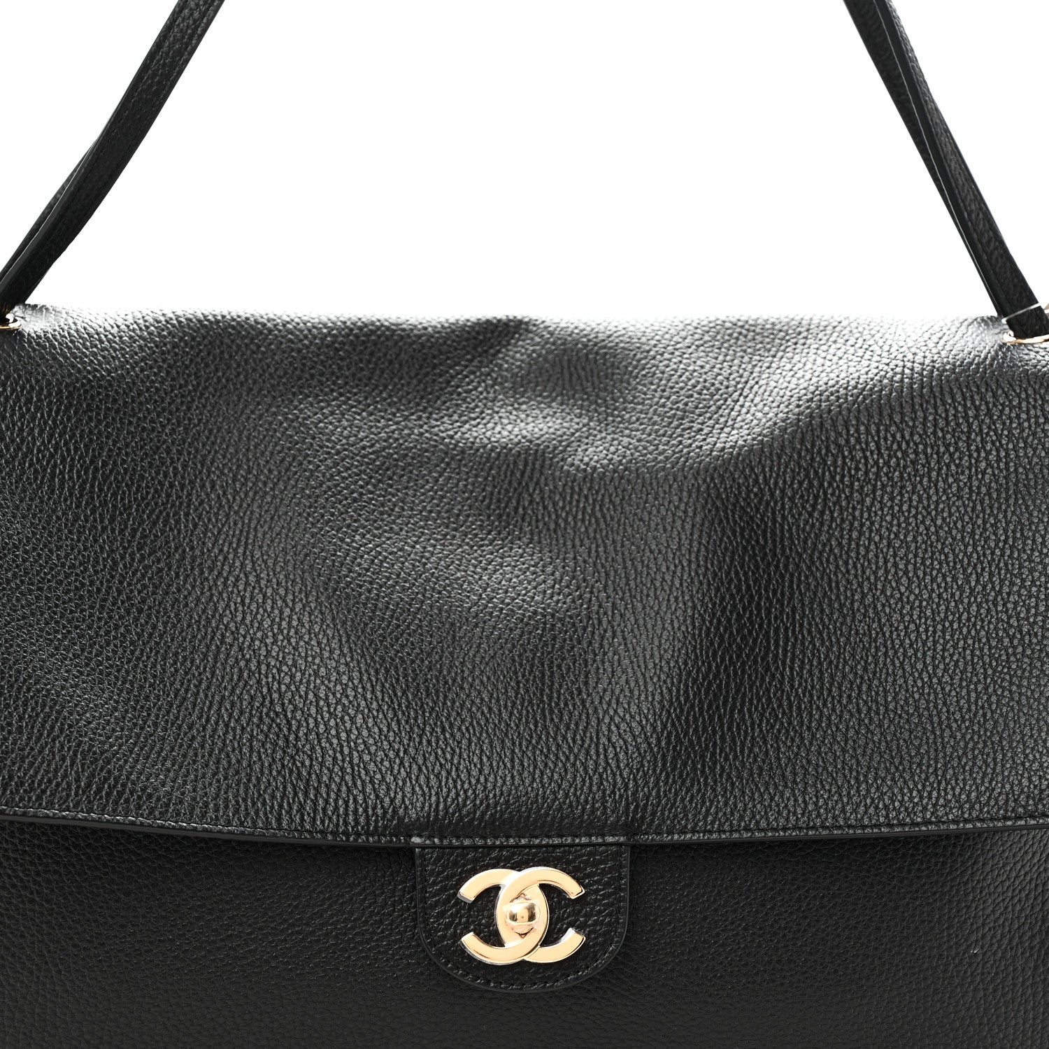Grained Calfskin Souplissimo Maxi Flap Black