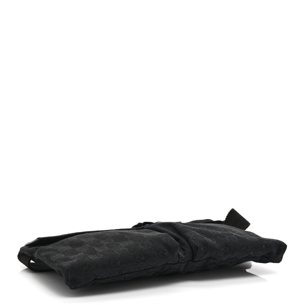 GG Monogram Double Pocket Belt Bag Black